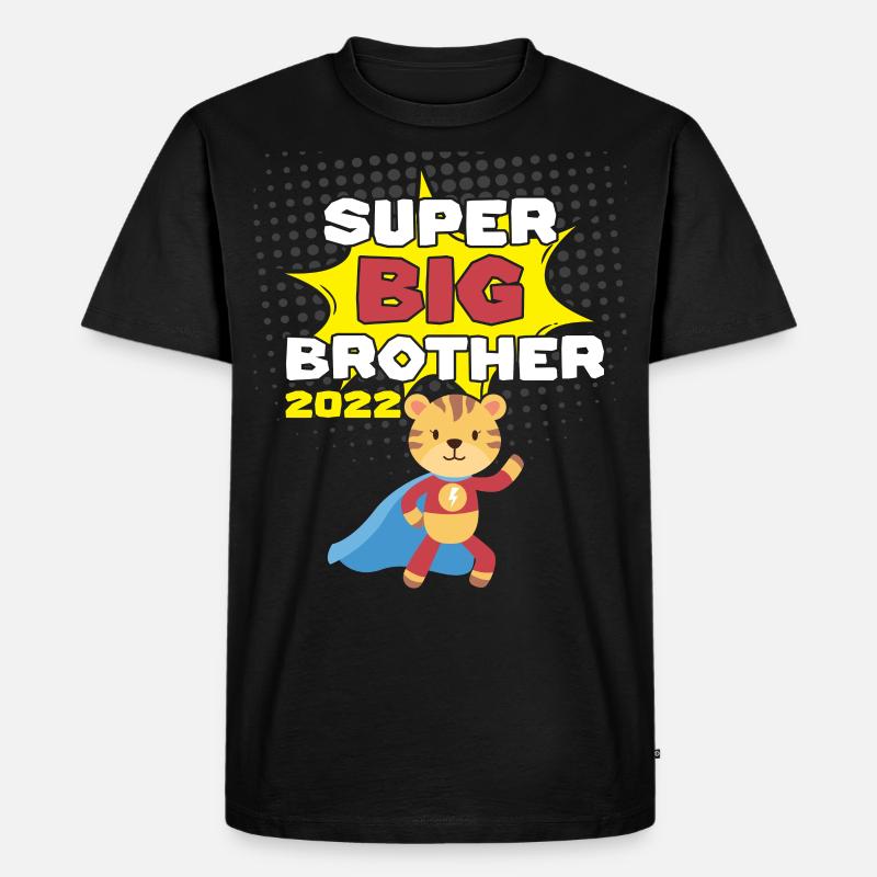 Super Großer Bruder Superheld 2022 - Männer Premium Bio T-Shirt - Schwarz