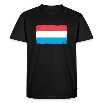 Luxembourg Herzschlag Flagge Vintage Luxembourg - T-shirt Premium bio Homme - noir - Devant - Nico (187cm)