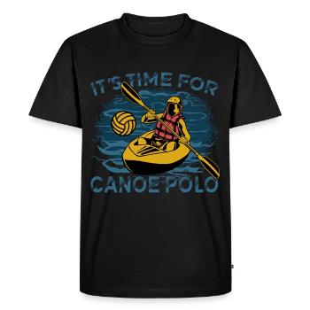 It's time for canoe polo - Men's Premium Organic T-Shirt - black - Front - Nico (187cm)