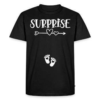 Surprise baby in the belly pregnancy - Men's Premium Organic T-Shirt - black - Front - Nico (187cm)