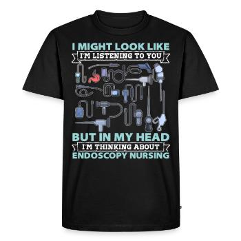 Cadeaux d’infirmière en endoscopie pour Rn Krank - T-shirt Premium bio Homme - noir - Devant - Nico (187cm)