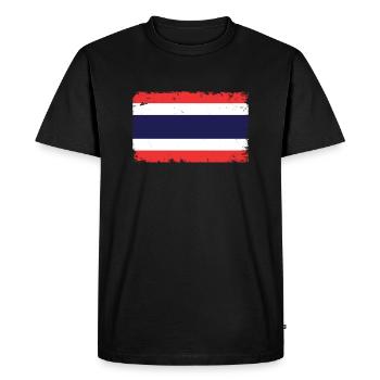 Thaïlande Heartbeat Flag Vintage Thaïlande - T-shirt Premium bio Homme - noir - Devant - Nico (187cm)