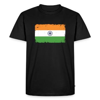 Inde Heartbeat Flag Vintage Inde - T-shirt Premium bio Homme - noir - Devant - Nico (187cm)