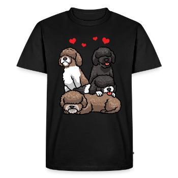 Perro de Agua Español Chien d’eau espagnol - T-shirt Premium bio Homme - noir - Devant - Nico (187cm)