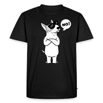 Têtu Miniature Chien Bullterrier - T-shirt Premium bio Homme - noir - Devant - Nico (187cm)