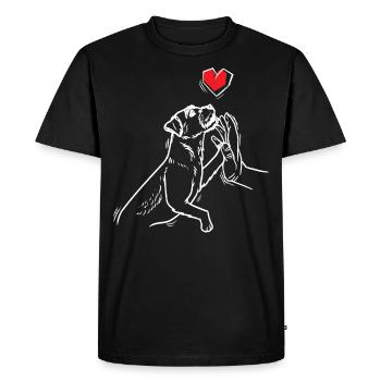 Border Terrier chien - T-shirt Premium bio Homme - noir - Devant - Nico (187cm)