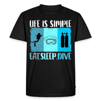 Plongeurs Plonger Apnée Plongée sport plongée - T-shirt Premium bio Homme - noir - Devant - Nico (187cm)