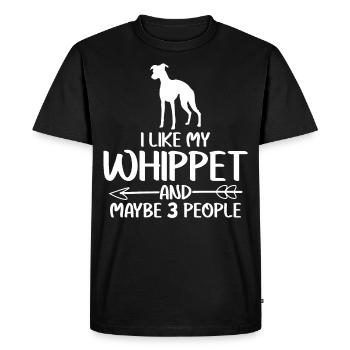Whippet sort blague chien lévriers - T-shirt Premium bio Homme - noir - Devant - Nico (187cm)