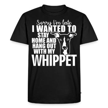 Whippet blague chien lévriers - T-shirt Premium bio Homme - noir - Devant - Nico (187cm)