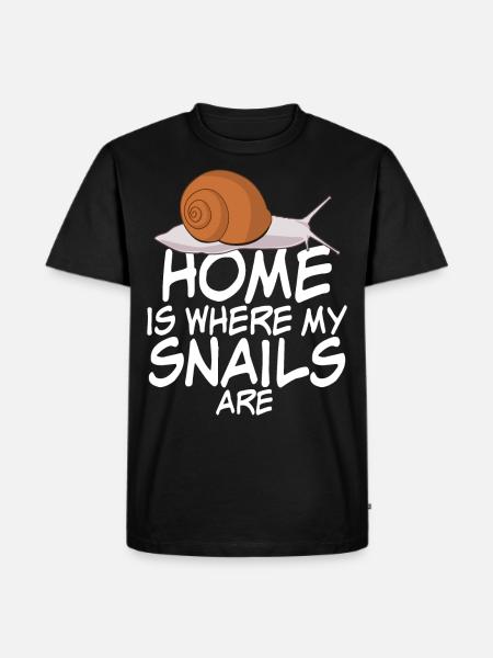 Snails Snails Snail Joke Snail - Men's Premium Organic T-Shirt - black