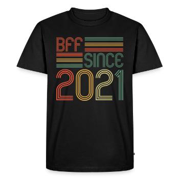 Best friend since 2021 BFF since 2021 - Men's Premium Organic T-Shirt - black - Front - Nico (187cm)