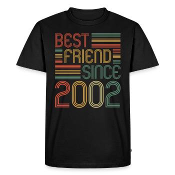 Best friend Best friend since 2002 - Men's Premium Organic T-Shirt - black - Front - Nico (187cm)