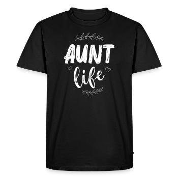 Tante Tante drôle de vie de tante - T-shirt Premium bio Homme - noir - Devant - Nico (187cm)