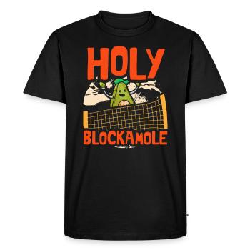 Volley-ball drôle de blockamole sacré - T-shirt Premium bio Homme - noir - Devant - Nico (187cm)