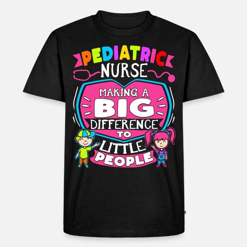 Kinderkrankenschwester - Männer Premium Bio T-Shirt - Schwarz