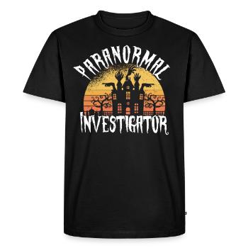 Ghost Hunter Haunted House Paranormal Halloween - Men's Premium Organic T-Shirt - black - Front - Nico (187cm)
