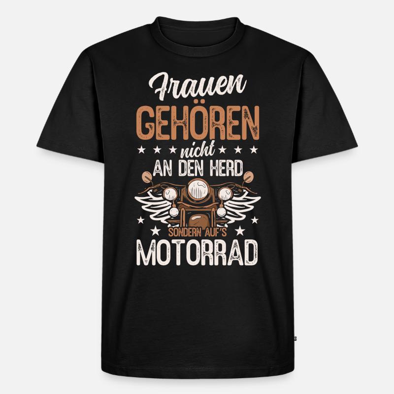 Motorrad - Männer Premium Bio T-Shirt - Schwarz