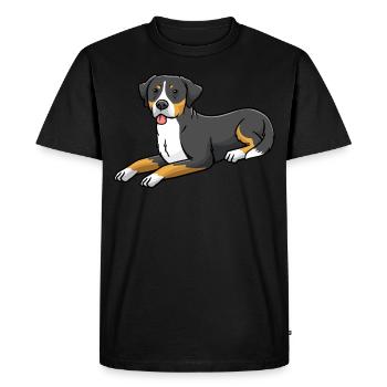 Large Swiss Mountain Dog Dog - Men's Premium Organic T-Shirt - black - Front - Nico (187cm)