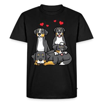 Large Swiss Mountain Dog Dog - Men's Premium Organic T-Shirt - black - Front - Nico (187cm)