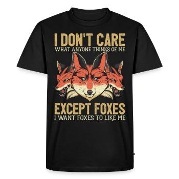 Messieurs avec des renards Drôle Fox Room Pet Besi - T-shirt Premium bio Homme - noir - Devant - Nico (187cm)