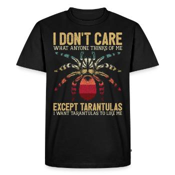 Retro Vintage Tarantula Lovers Exotic House - Men's Premium Organic T-Shirt - black - Front - Nico (187cm)