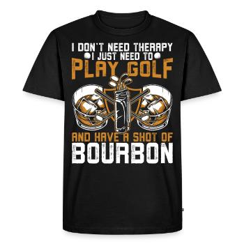 Bourbon lovers and drinkers Disc golf Scheib - Men's Premium Organic T-Shirt - black - Front - Nico (187cm)