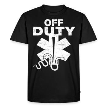 Off Duty Paramedic Ambulance Service - Men's Premium Organic T-Shirt - black - Front - Nico (187cm)