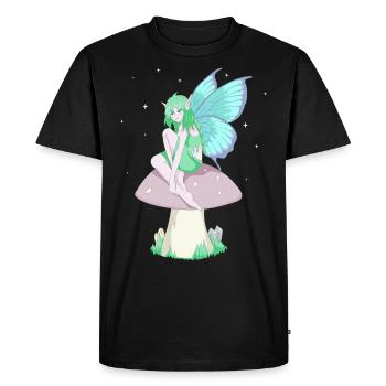Fairycore Aesthetic Anime Elf Fee Grunge Faecore - Men's Premium Organic T-Shirt - black - Front - Nico (187cm)