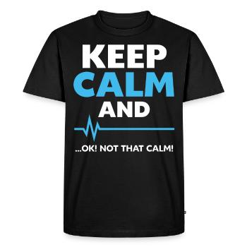 Drôle de service de secours disant ambulancier paramédical - T-shirt Premium bio Homme - noir - Devant - Nico (187cm)
