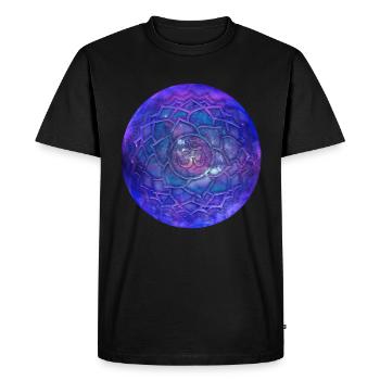 Sphère Cosmique om Symbole Fleur de Vie Univers - T-shirt Premium bio Homme - noir - Devant - Nico (187cm)