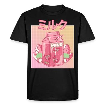 Fairycore Aesthetic Fee Japanese Milk Carton - Men's Premium Organic T-Shirt - black - Front - Nico (187cm)