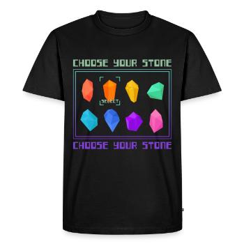 Stone Gaming Style Cristaux Nerd - T-shirt Premium bio Homme - noir - Devant - Nico (187cm)