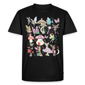 Fairycore Aesthetic Fee Grunge Cottagecore Fairies - Men's Premium Organic T-Shirt - black - Front - Nico (187cm)