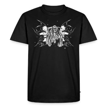 Fairycore Aesthetic Fee Skeleton Grim Reaper Goth - T-shirt Premium bio Homme - noir - Devant - Nico (187cm)