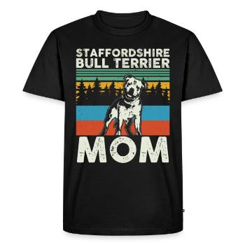 Staffordshire Bull Terrier Mom Mistress Gift - Men's Premium Organic T-Shirt - black - Front - Nico (187cm)