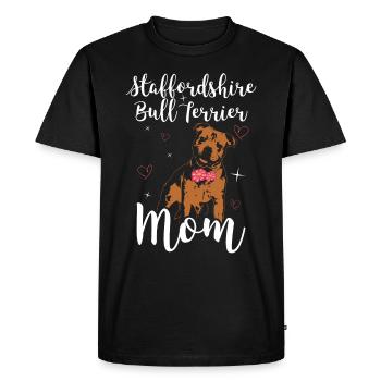 Staffordshire Bull Terrier Mom Dog Gift - Men's Premium Organic T-Shirt - black - Front - Nico (187cm)