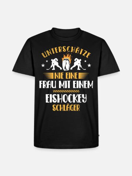 Eishockey - Männer Premium Bio T-Shirt - Schwarz