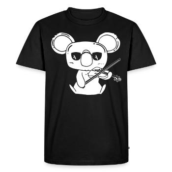 Violinist Violin Koala with Violin - Men's Premium Organic T-Shirt - black - Front - Nico (187cm)