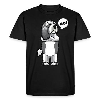 Polish Lowland Herding Dog Dog - Men's Premium Organic T-Shirt - black - Front - Nico (187cm)