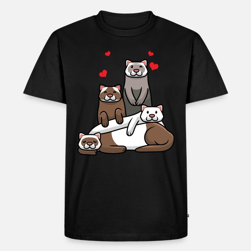 Frettchen Frett - Männer Premium Bio T-Shirt - Schwarz