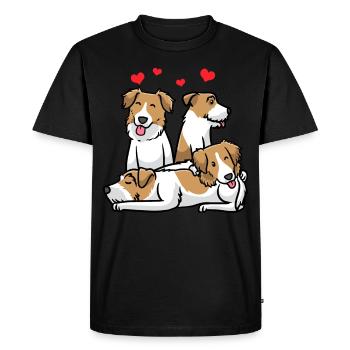 Kromfohrländer Chiens Propriétaires de chiens - T-shirt Premium bio Homme - noir - Devant - Nico (187cm)