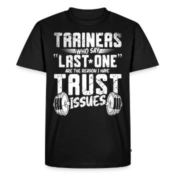 Gym funny - Men's Premium Organic T-Shirt - black - Front - Nico (187cm)