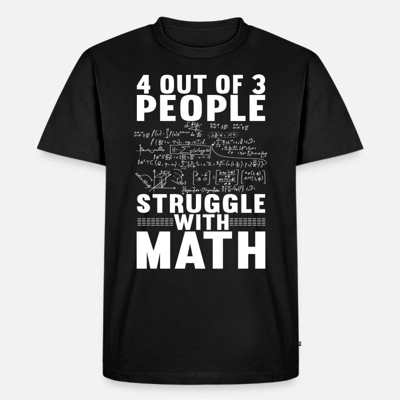 Lehrer Mathe Mathelehrer - Männer Premium Bio T-Shirt - Schwarz