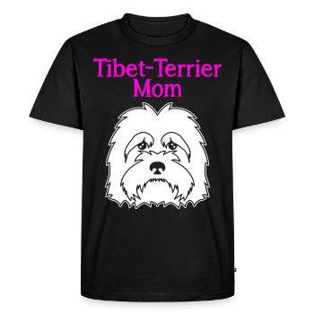 Terrier tibétain Maman Maman Terrier tibétain - T-shirt Premium bio Homme - noir - Devant - Nico (187cm)