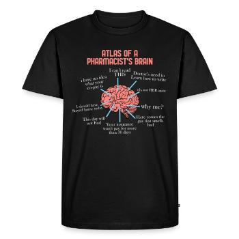 Pharmacien Brain Tech Pharmacie médicale - T-shirt Premium bio Homme - noir - Devant - Nico (187cm)