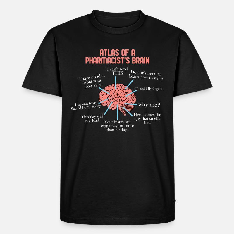 Pharmacist Brain Tech Medical Pharmacy - Männer Premium Bio T-Shirt - Schwarz