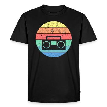 90s 1990s Nineties Outfit Theme Party 80s - Men's Premium Organic T-Shirt - black - Front - Nico (187cm)
