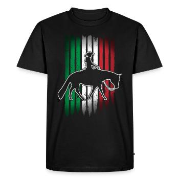 Pleasure Horse & Western Rider Western Riding - Men's Premium Organic T-Shirt - black - Front - Nico (187cm)