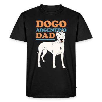 Dogo Argentino Papa Grand Dane Cadeau - T-shirt Premium bio Homme - noir - Devant - Nico (187cm)