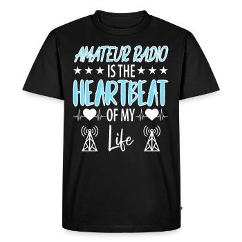 Amateur Radio Radio Radio Radio Radio Amateur Vintage - Men's Premium Organic T-Shirt - black - Front - Nico (187cm)